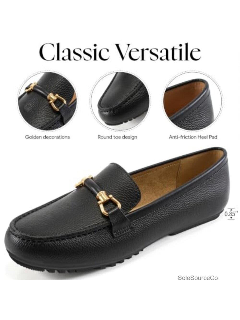Faux Leather Loafers Slip On Comfortable Work Flats Driving Mocc Penny Loafer - Picture 3 of 6